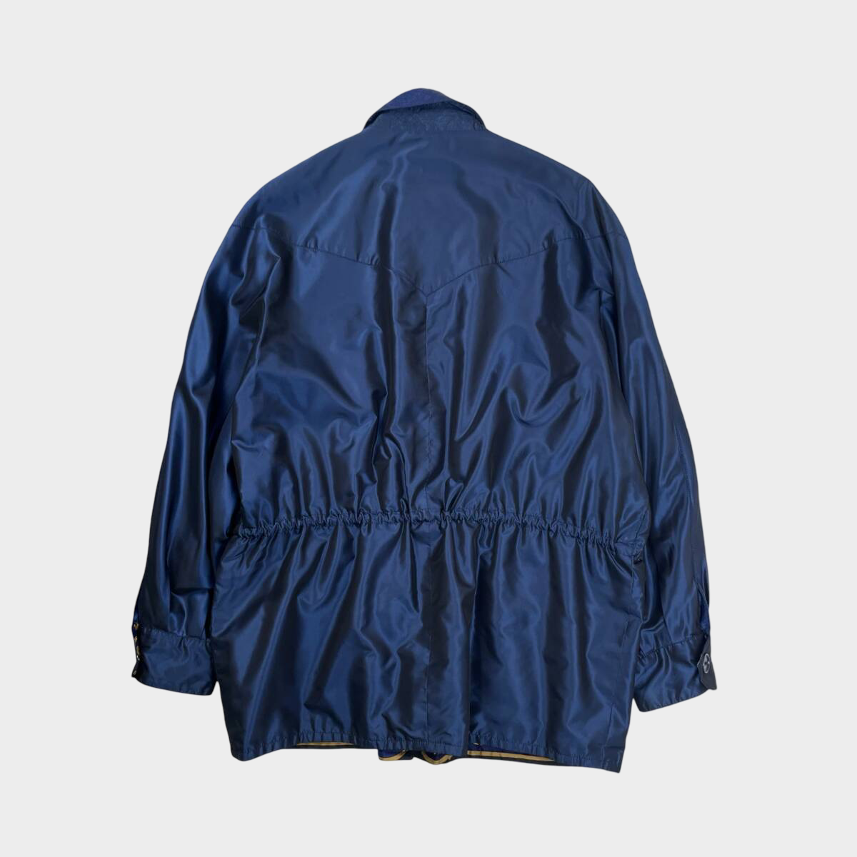 Hermès Vintage “COSMOS” Reversible Silk Jacket — 1980s Carré Motif, Padded French Archive Outerwear