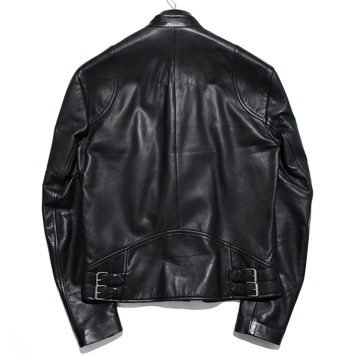 Hermès Commande Particuliere Double Riders Jacket Black Leather Size 46 Special Order Atelier Piece