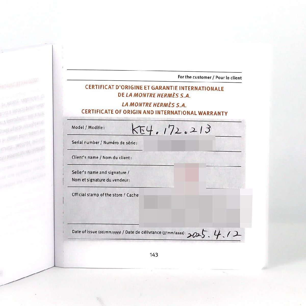 Hermès Kelly Watch KE4.172 PG Diamond Pave Lock & Bracelet – Rose Gold High Jewelry – Mother-of-Pearl Dial – Full Set