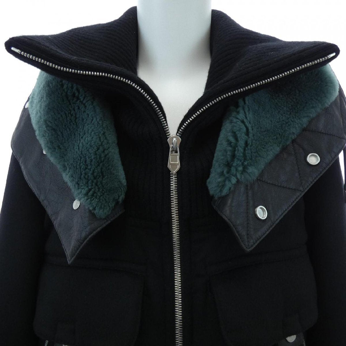 Hermès Leather Hood Hybrid Jacket Black Luxury Womens Outerwear Designer Piece