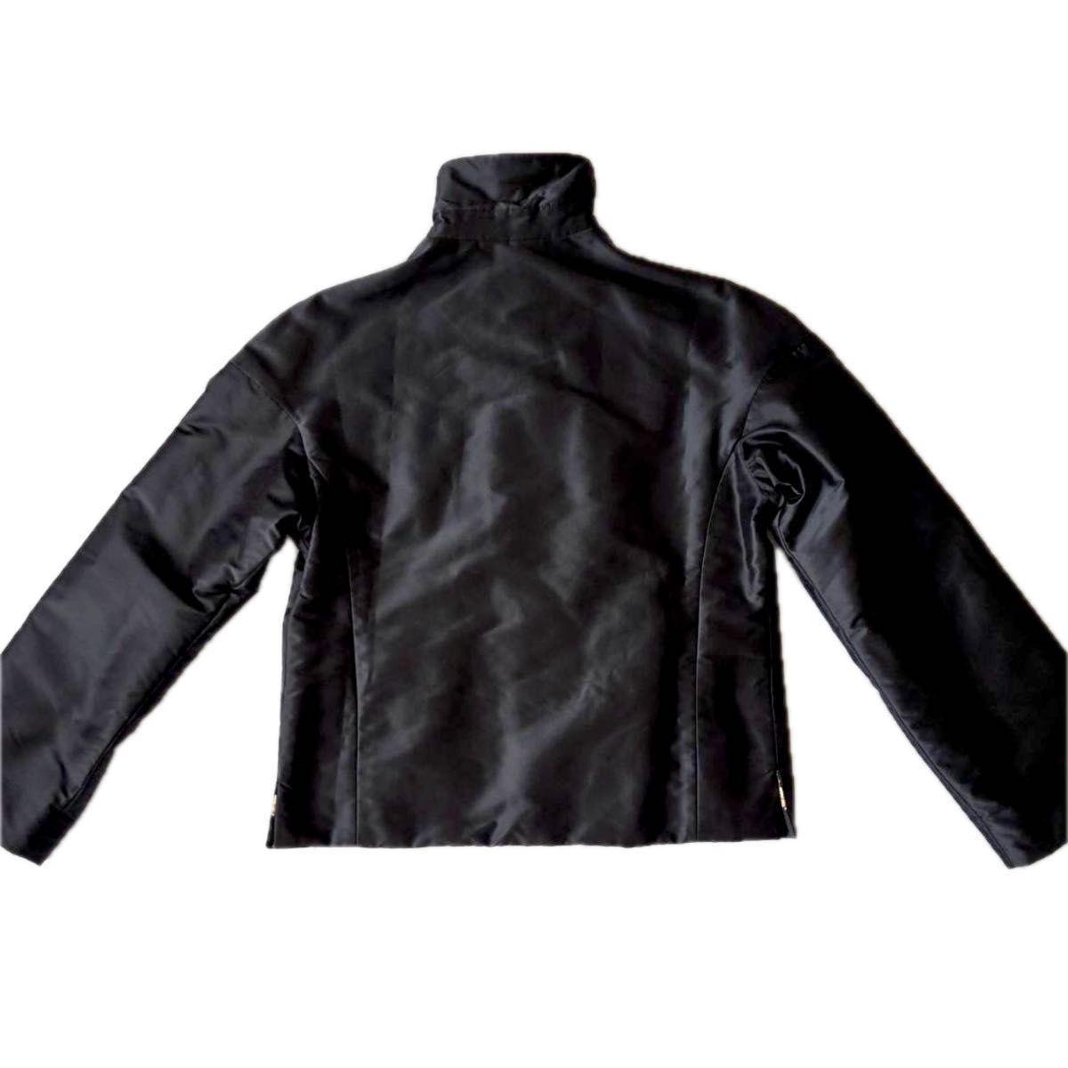 Hermès Margiela Era Reversible Silk Blouson — Gold Baroque Motif, Black Leather Accents, Archive Jacket