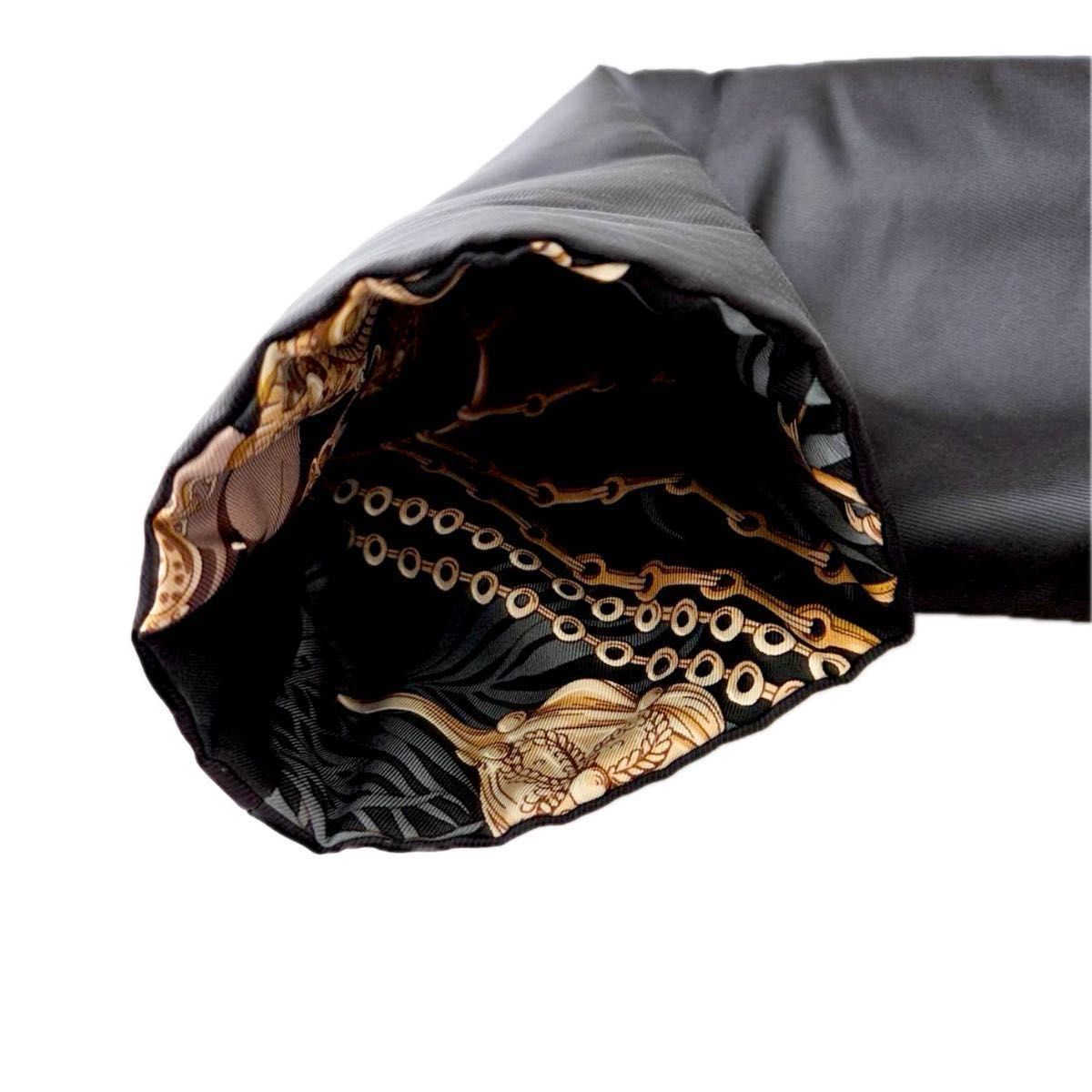 Hermès Margiela Era Reversible Silk Blouson — Gold Baroque Motif, Black Leather Accents, Archive Jacket