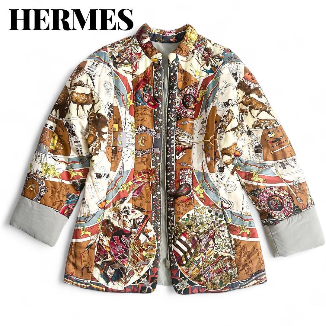 Hermès Margiela Era Vintage Silk Jacket 100% Silk Italy Rare Print M