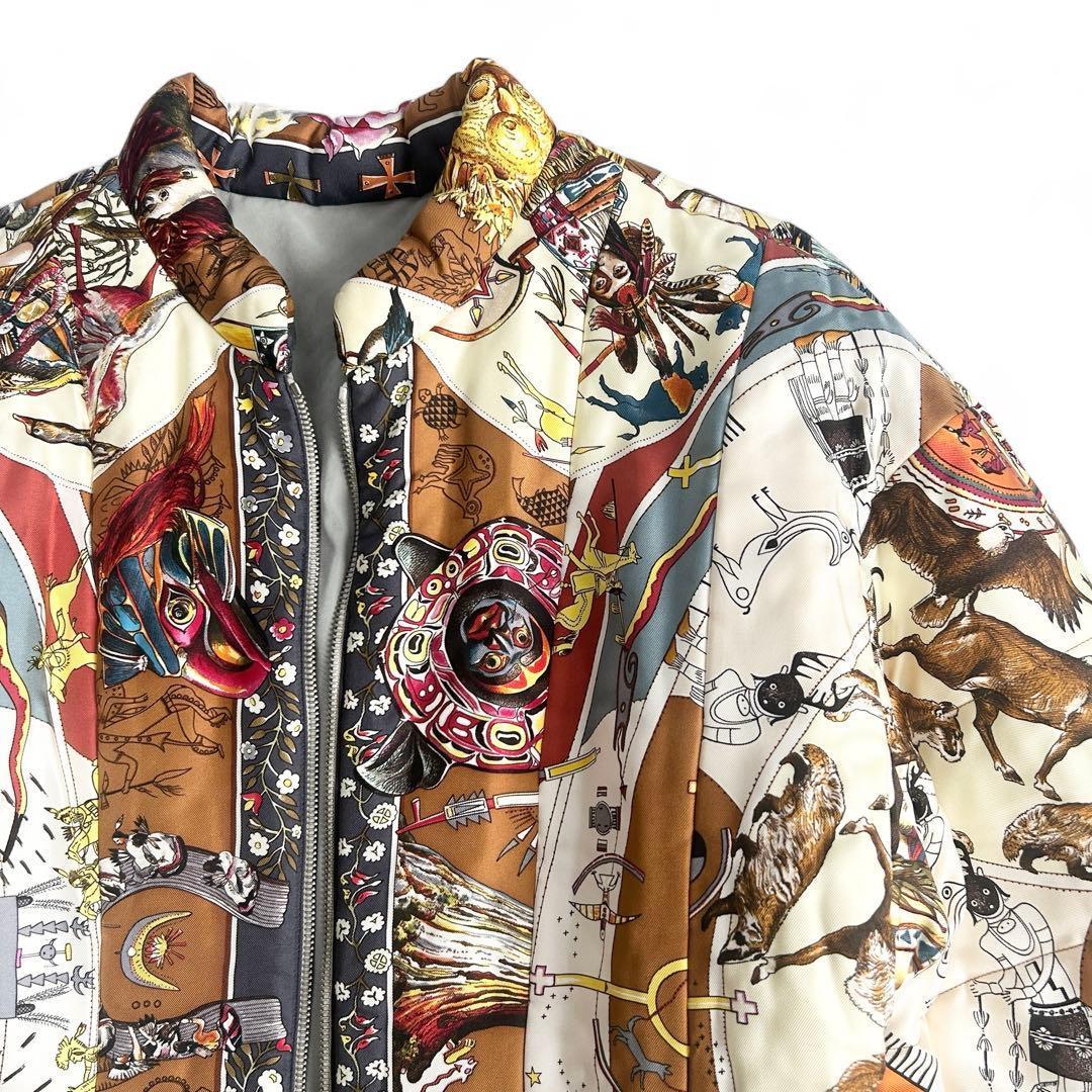 Hermès Margiela Era Vintage Silk Jacket 100% Silk Italy Rare Print M