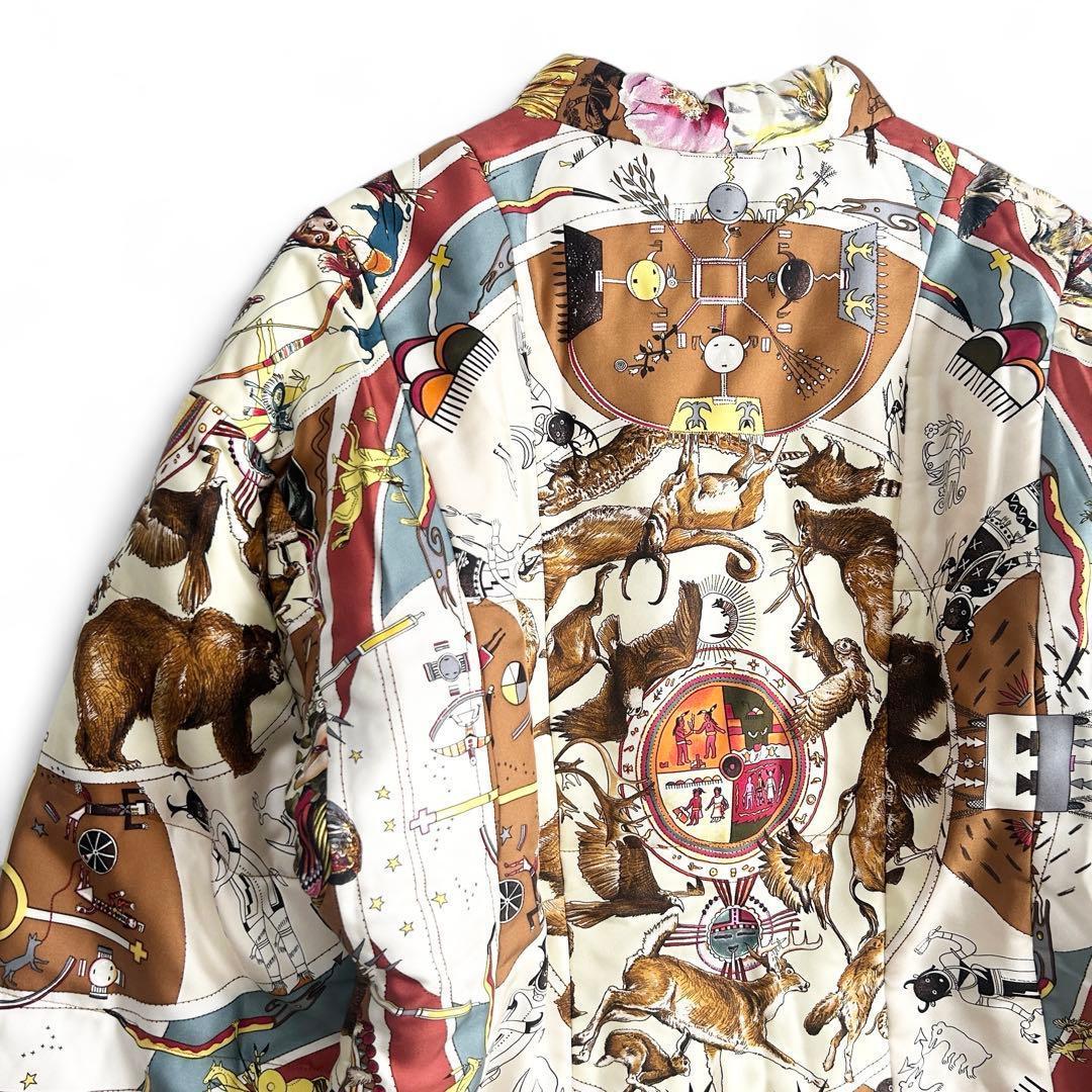 Hermès Margiela Era Vintage Silk Jacket 100% Silk Italy Rare Print M