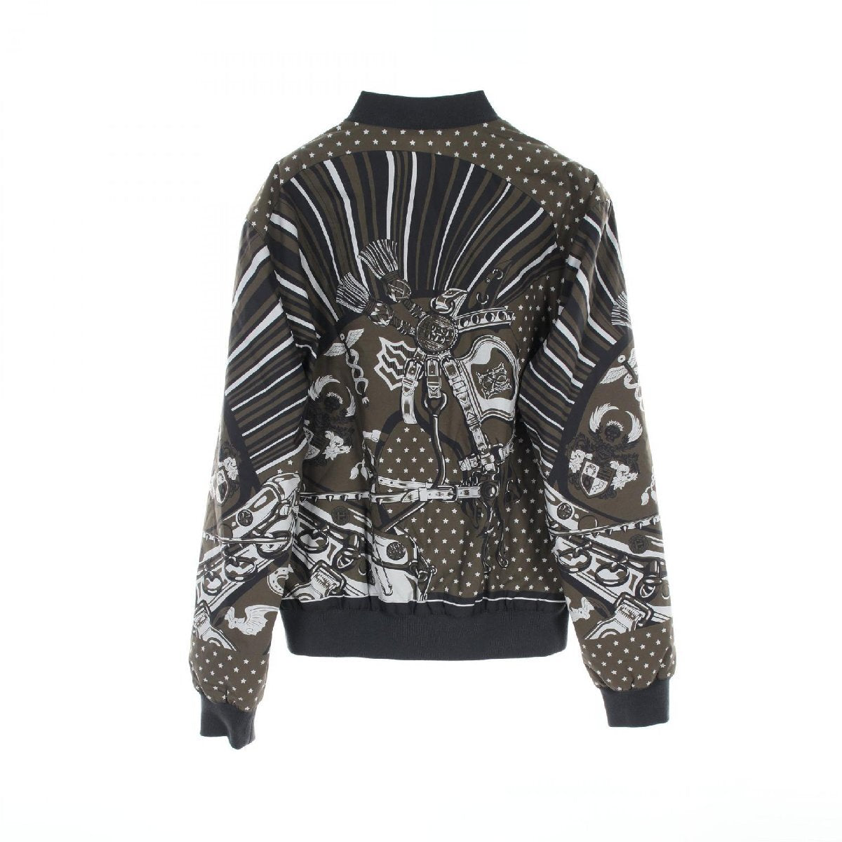 Hermès Punk Bandana Graphic Nylon Bomber Jacket Mens Designer Luxury Outerwear