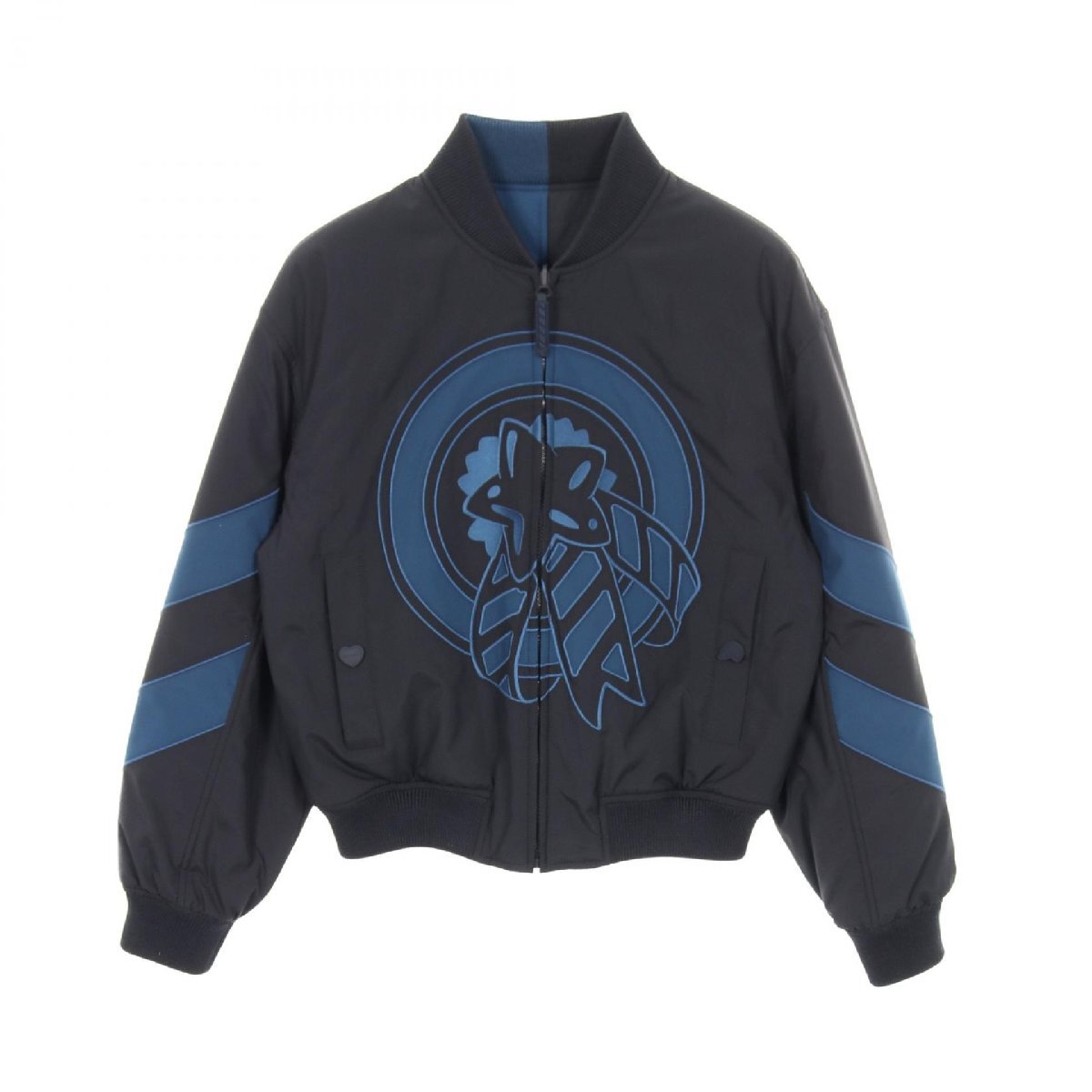 Hermès Reversible Blouson Jacket Black Blue Women’s 38 Technical Atelier Outerwear