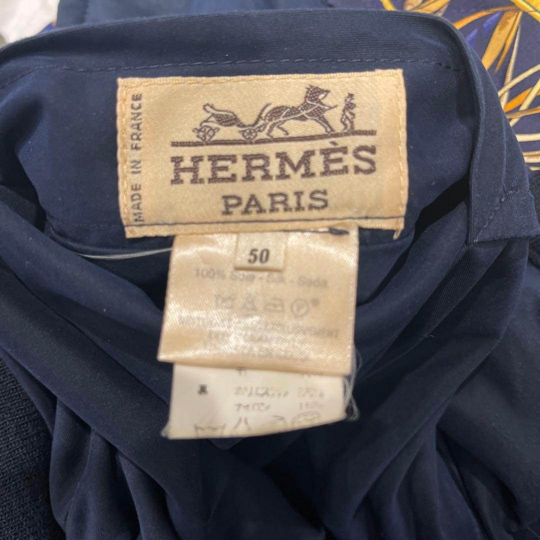 Hermès Reversible Bomber Jacket Wildlife Animal Print Navy Size L Scarf Inspired