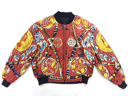 Hermès Reversible Silk Blouson — Archive Scarf Motif Bomber Jacket, Made in Japan