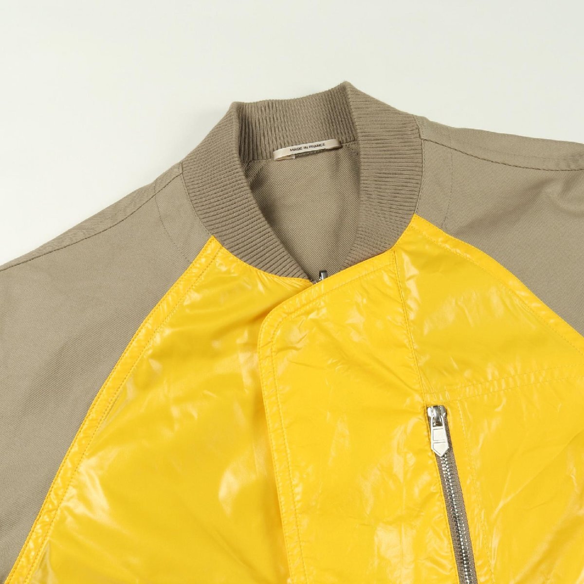 Hermès Série Button Reversible Jacket 48 Beige Yellow Nylon Cotton Luxury Technical Wear