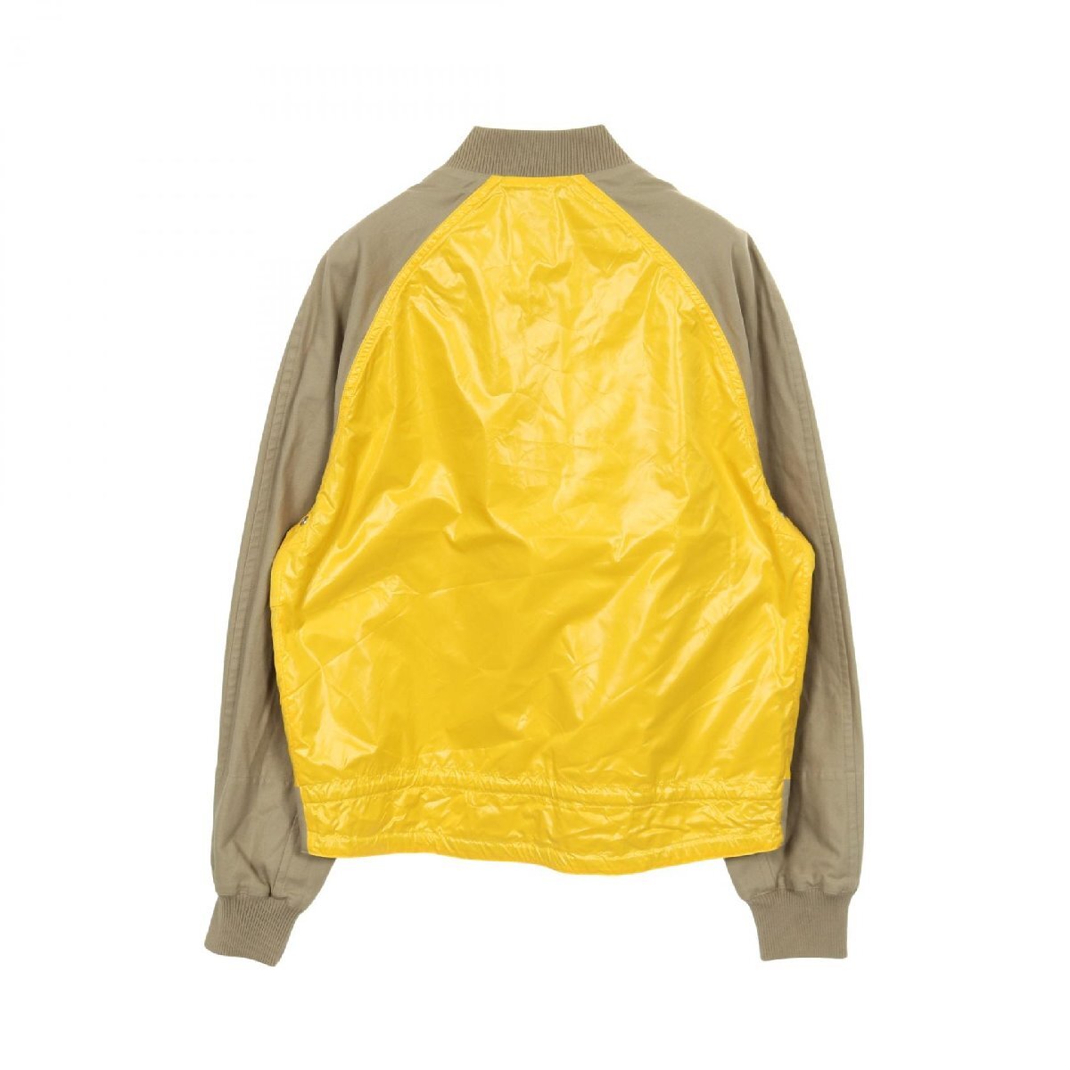 Hermès Série Button Reversible Jacket 48 Beige Yellow Nylon Cotton Luxury Technical Wear