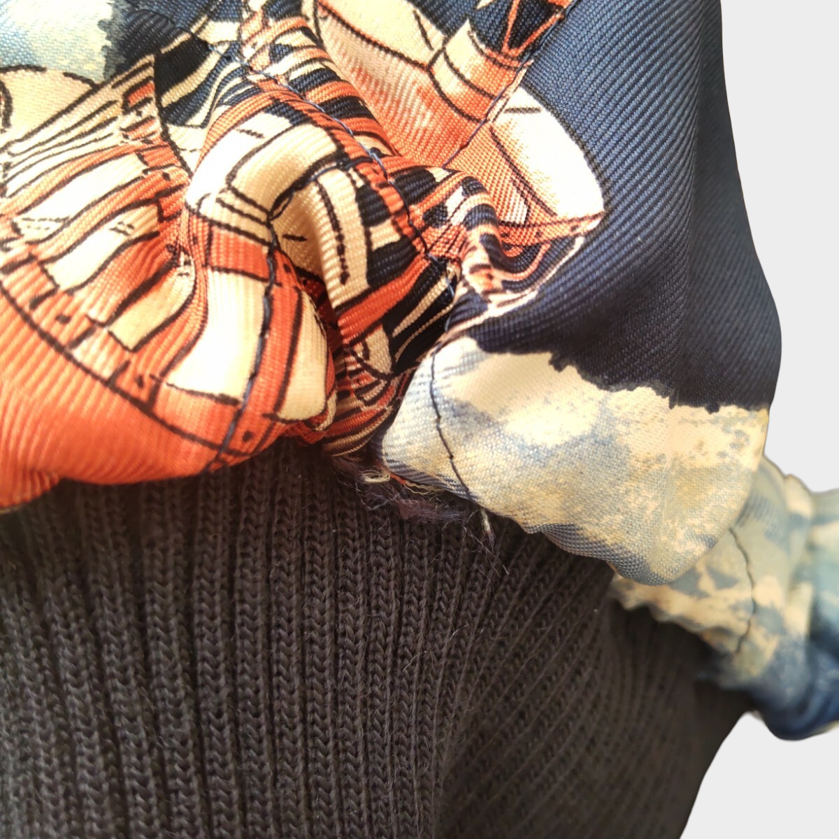 Vintage Hermès Reversible Quilted Silk Bomber Jacket Archive Scarf Print Luxury Blouson France