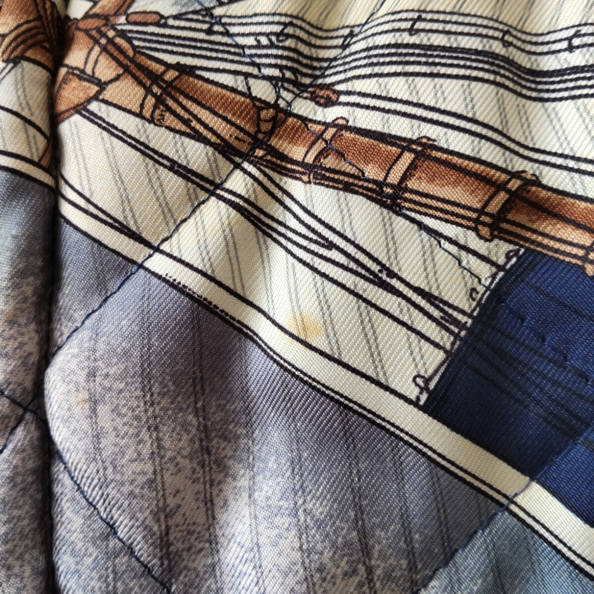 Vintage Hermès Reversible Quilted Silk Bomber Jacket Archive Scarf Print Luxury Blouson France