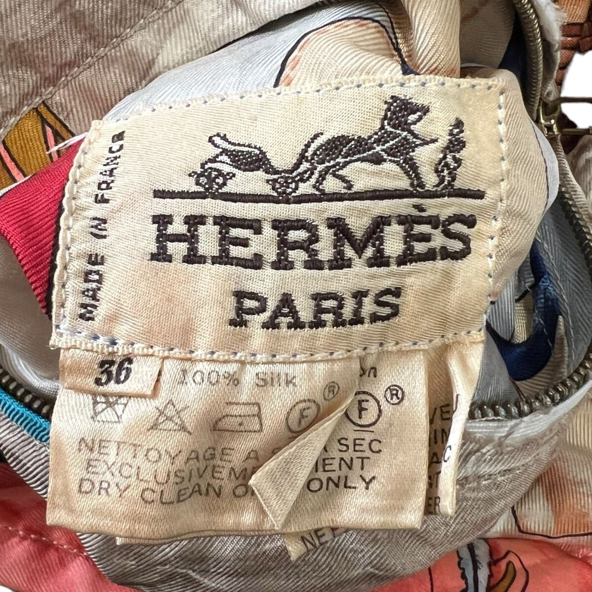 Hermès x Margiela 1990s Silk Christophe Colomb Découvre L’Amérique Jacket Size 36 France