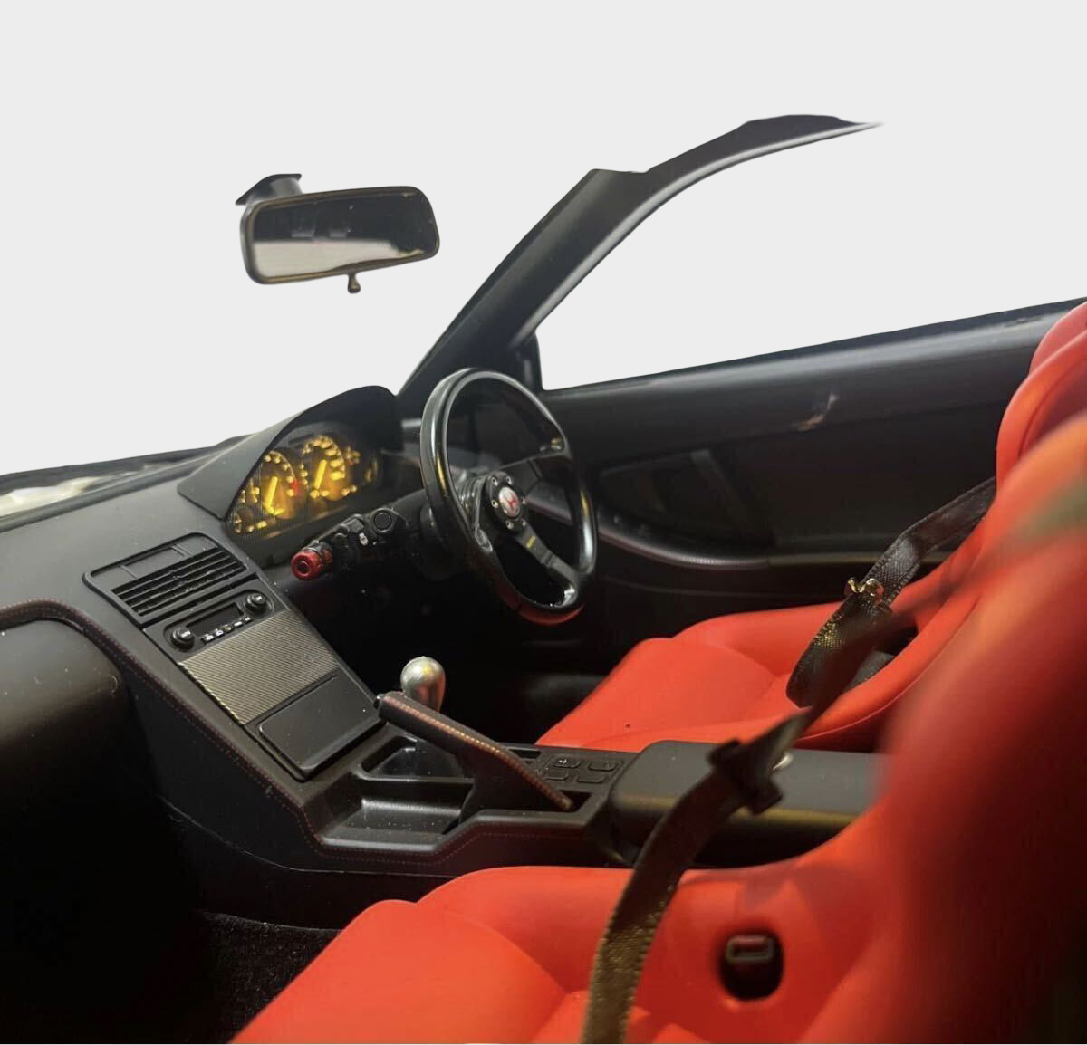 DeAgostini Honda NSX 1/18 Model with Remote Control Lights Opening Hood Detailed Engine Red Interior Display Collectible