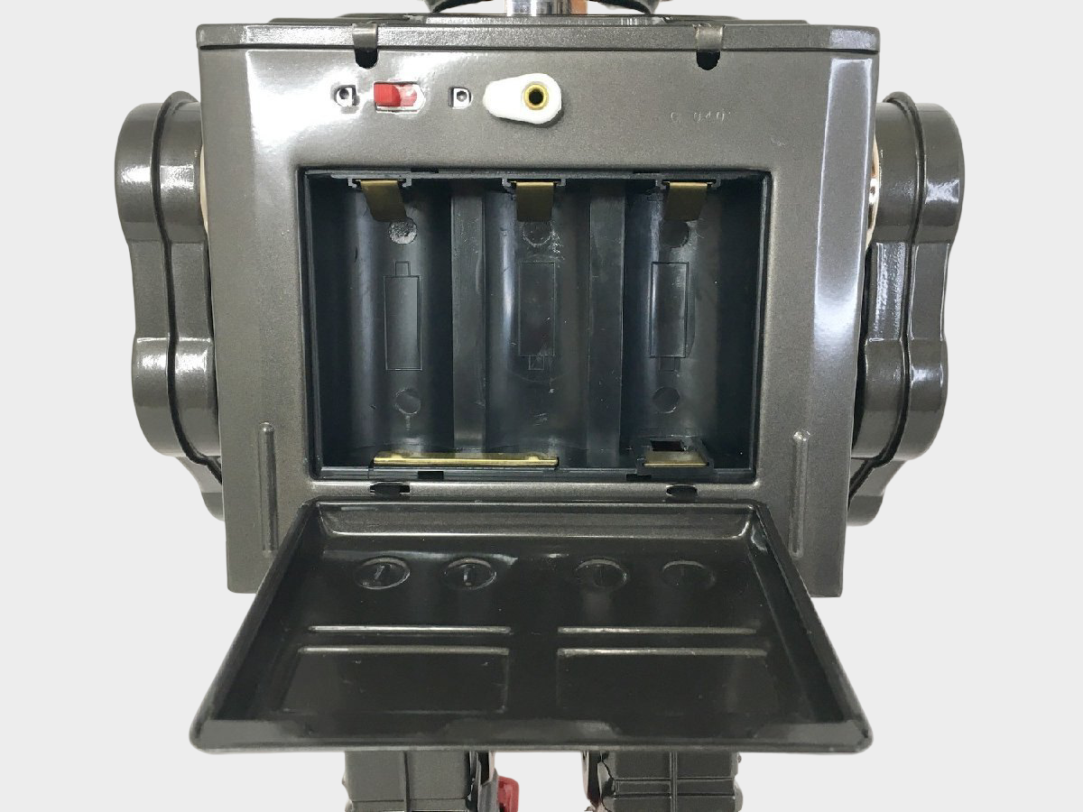 Horikawa MACHINE ROBOT Tin Walking Robot Japan — 1960s Gear-Driven Display Space Robot