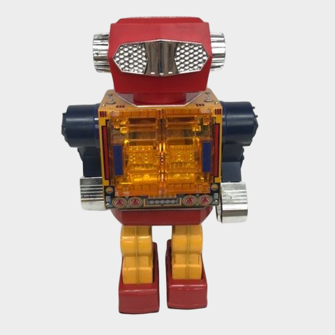 Horikawa Rotate-O-Matic Super Giant Tin Robot Japan — Boxed Metal-Printed Battery Robot