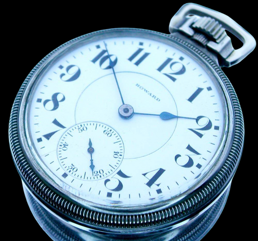 Howard 51.3mm Railroad Pocket Watch – 14K Gold-Filled Case, Porcelain Dial, High-Grade Series 10 & 21 Jewels, Extra-Adjusted Precision Timepiece