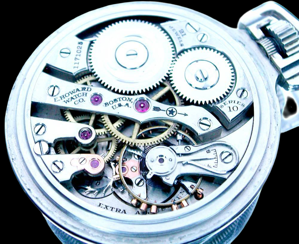 Howard 51.3mm Railroad Pocket Watch – 14K Gold-Filled Case, Porcelain Dial, High-Grade Series 10 & 21 Jewels, Extra-Adjusted Precision Timepiece