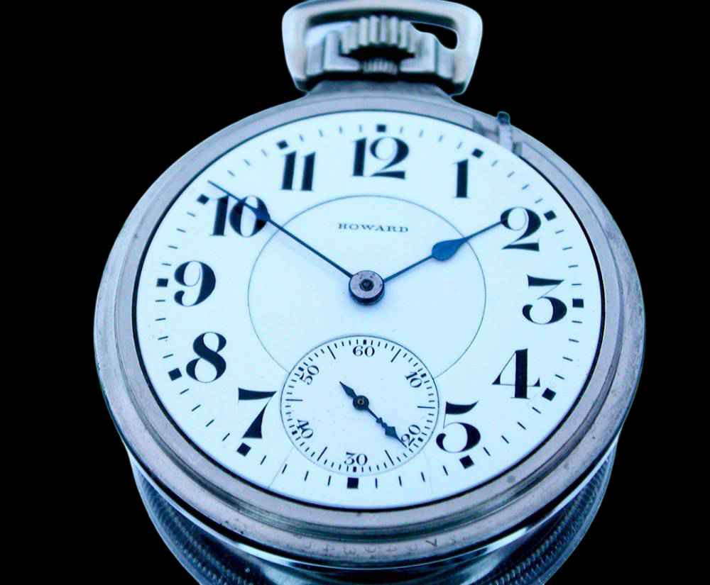 Howard 51.3mm Railroad Pocket Watch – 14K Gold-Filled Case, Porcelain Dial, High-Grade Series 10 & 21 Jewels, Extra-Adjusted Precision Timepiece