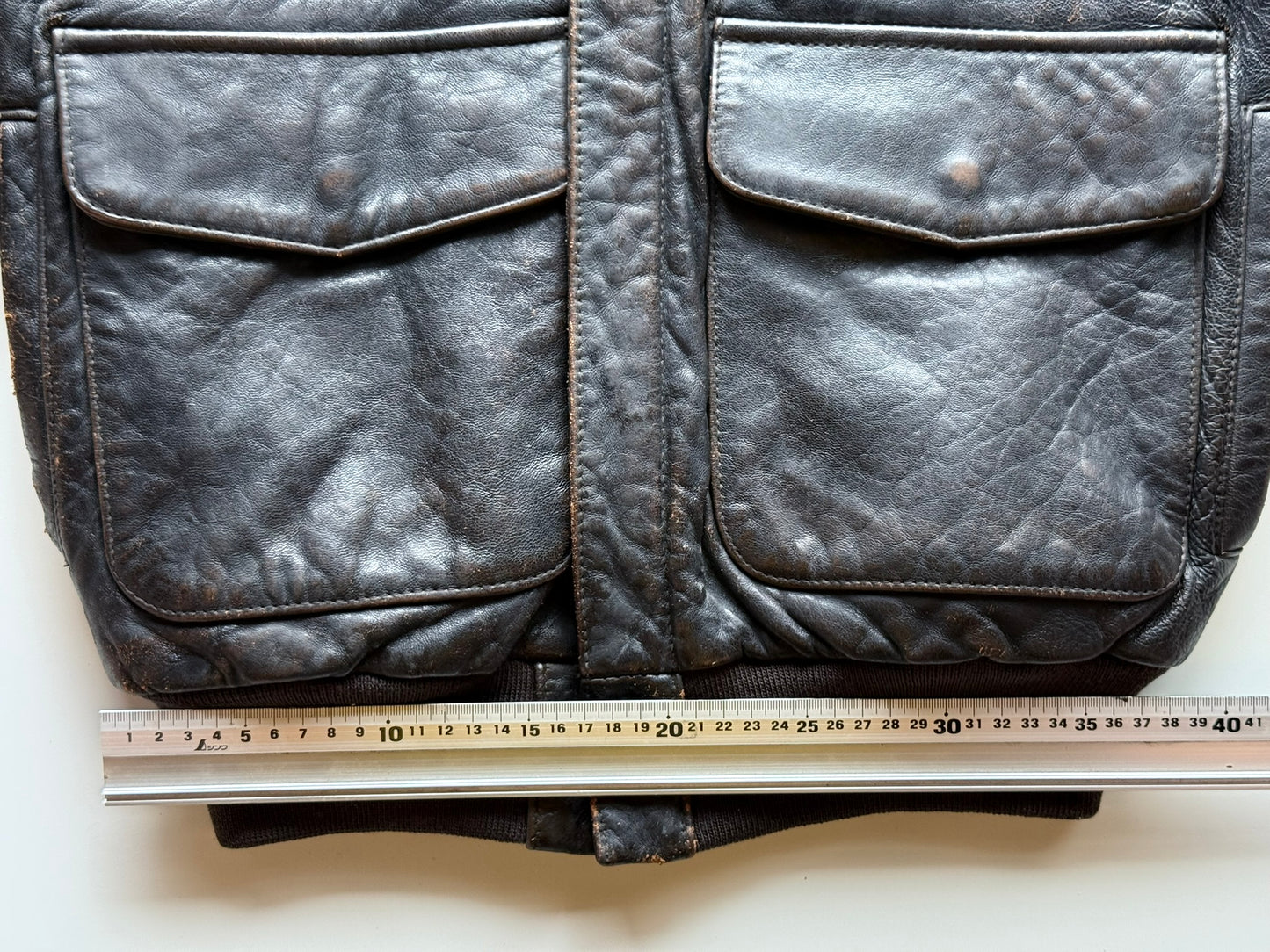 Avirex A-2 Military Glen Miller Flight Bomber Leather Jacket ( Size :  )