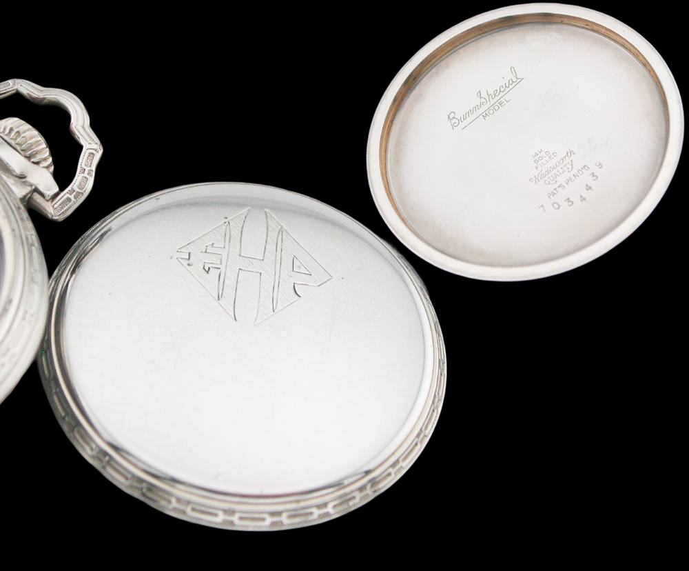 Illinois Bunn Special 23J 60-Hour Railroad Pocket Watch – 14KWGF Skeleton Case – Private Dial – Rare Antique Railroad Chronometer VA Grade