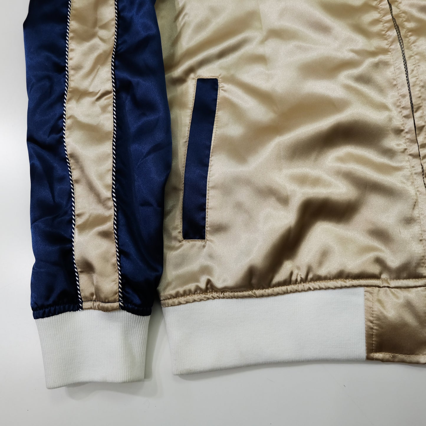 DOWBL On The Wave Hawaiian Hula Girl Sukajan Jacket Size M | Japan Embroidered Aloha Souvenir Bomber