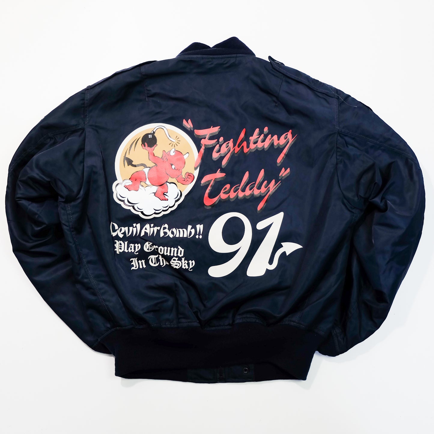TEDMAN Ted Company Fighting Teddy L-2A Flight Jacket USAF Devil Air Bomb 91 Size 42