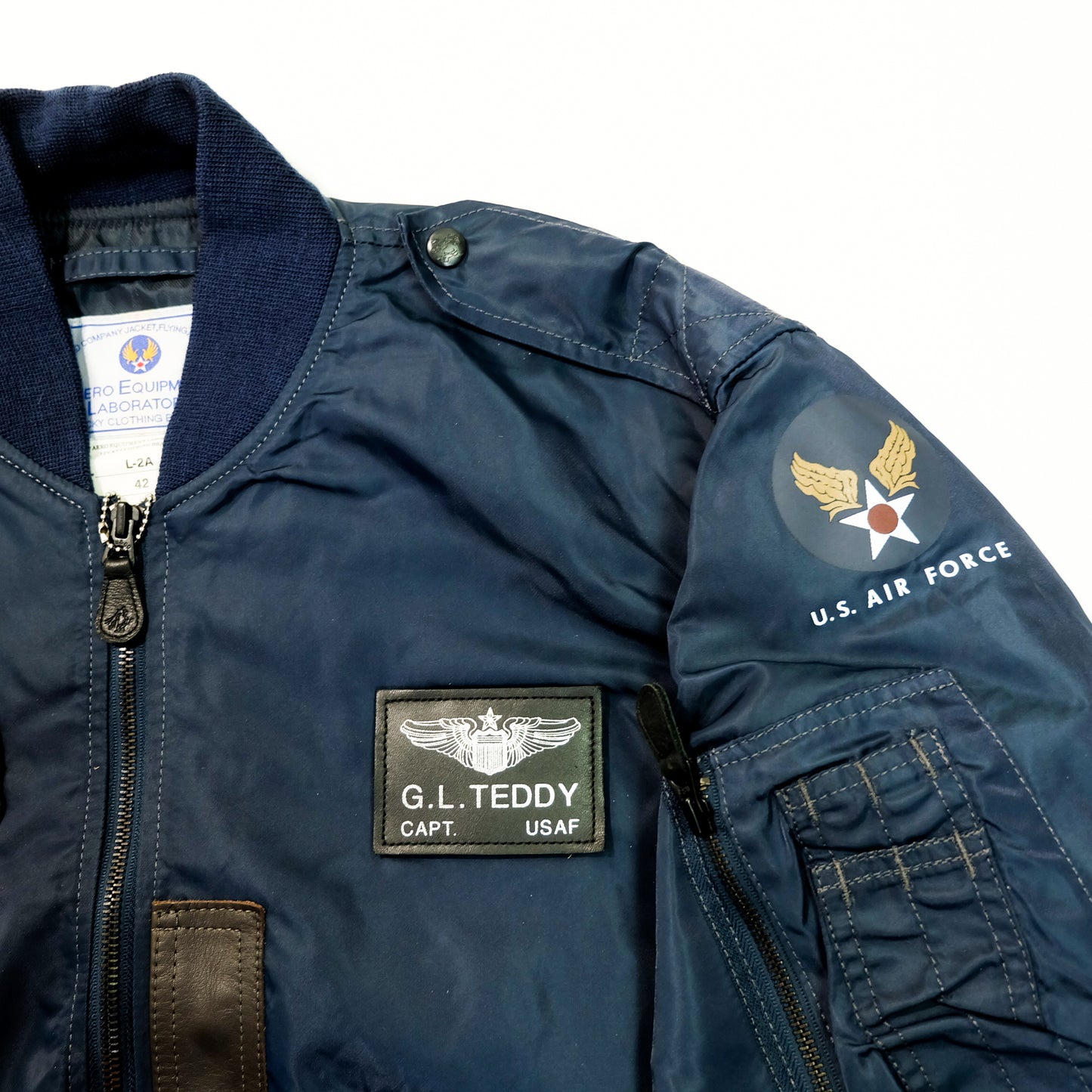 TEDMAN Ted Company Fighting Teddy L-2A Flight Jacket USAF Devil Air Bomb 91 Size 42