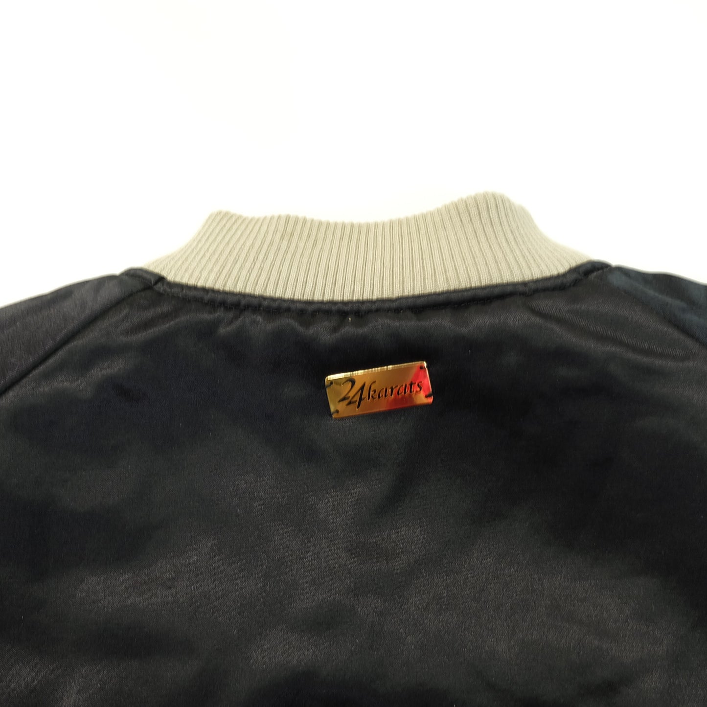 EXILE 24karats Luxury Japanese Embroidery Jacket with Flying Cranes, Lotus Flowers & Black Satin Reverse