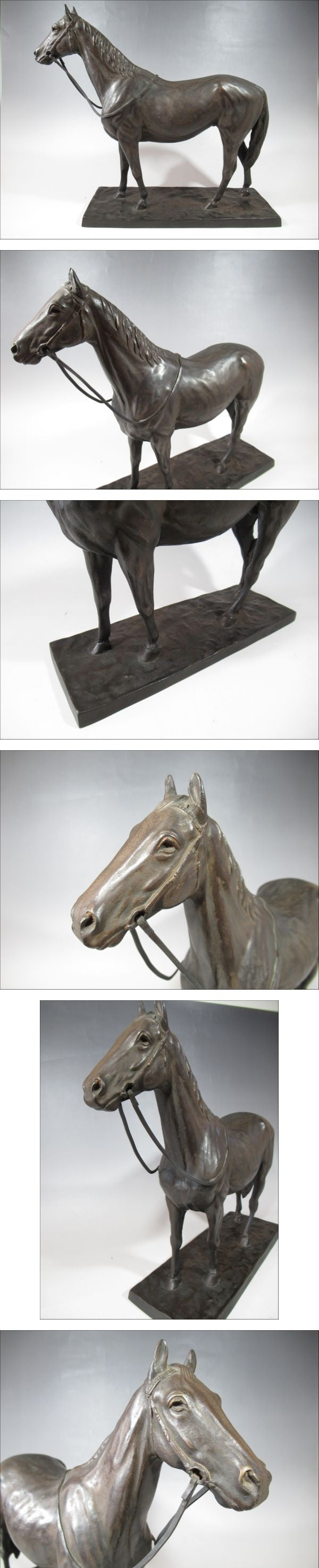 (Year of the Horse) Ito Koku (Attributed) — “Seima” Bronze Horse Sculpture, Signed, Early–Mid Showa Period, 6.6kg — Japanese Equestrian Bronze Art