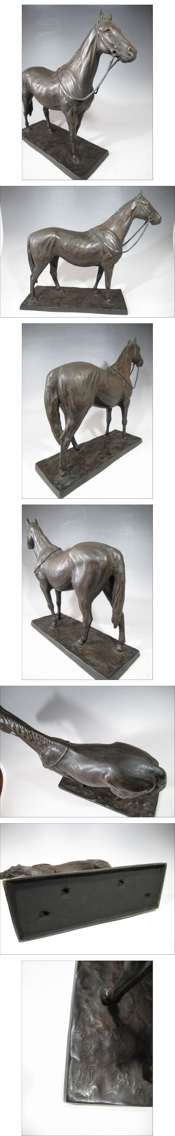 (Year of the Horse) Ito Koku (Attributed) — “Seima” Bronze Horse Sculpture, Signed, Early–Mid Showa Period, 6.6kg — Japanese Equestrian Bronze Art