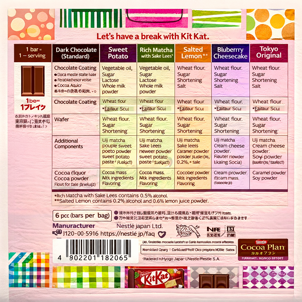 Japan KitKat Variety Party Box 70 Pieces Set | 14 Flavors Assorted | Premium Japanese Chocolate Gift Set