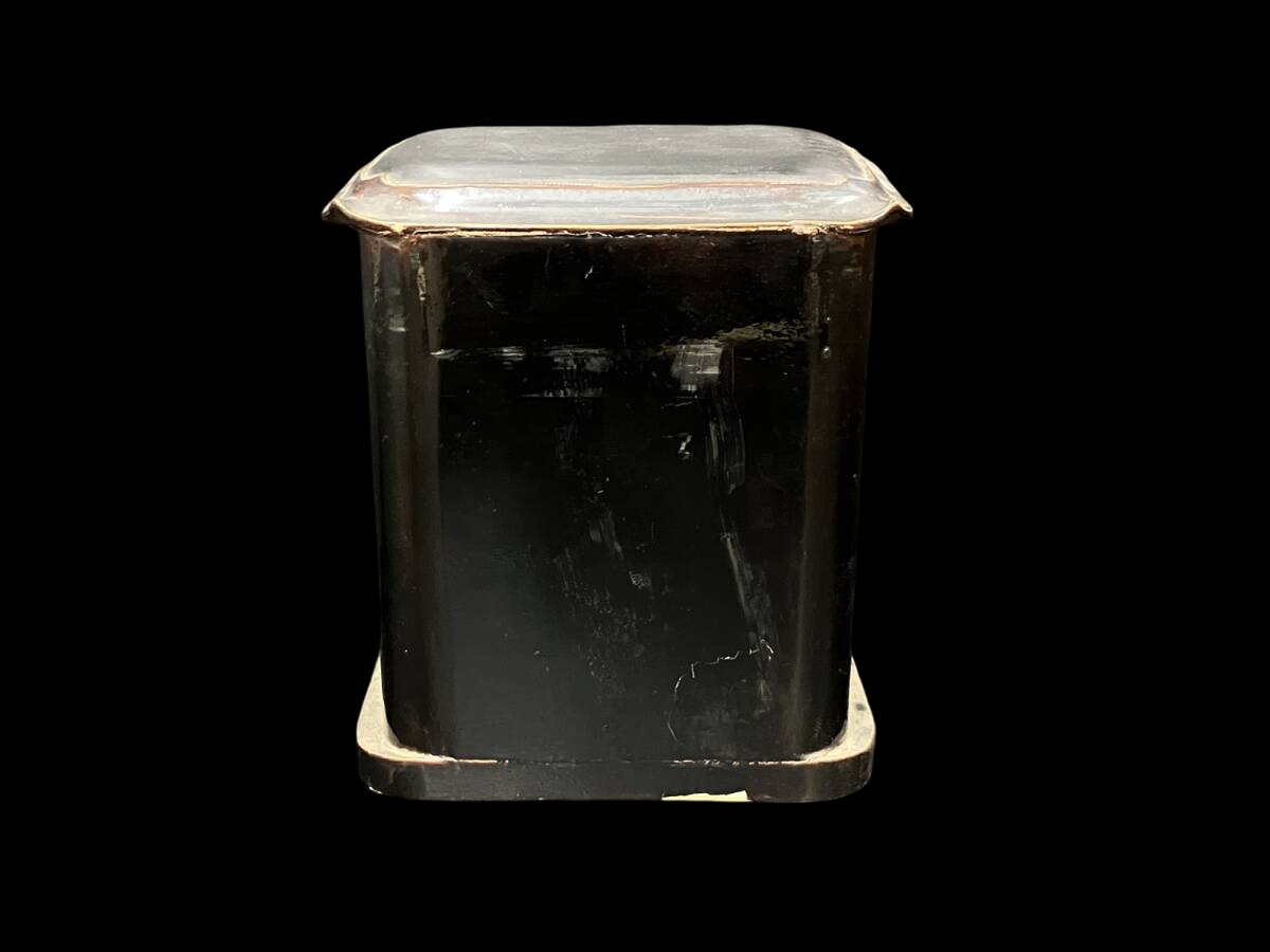 Kobo Daishi (Kukai) Devotional Figure in Black Lacquer Zushi — Gold Interior Portable Shrine Case with Polychrome Icon (Approx. 22.7 cm Zushi / 15 cm Figure) — Compact Lineage Anchor for Study Altar