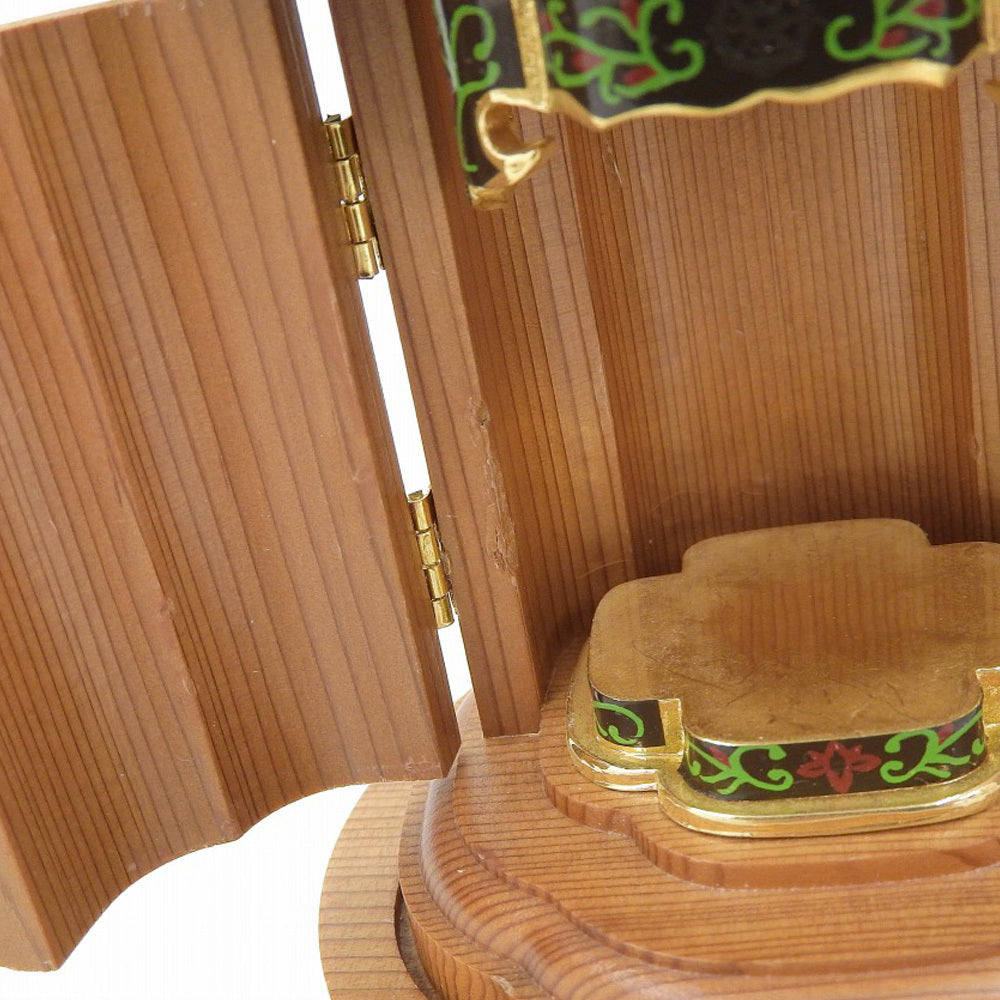 K24 Yellow Gold Miniature Seated Buddha in Zushi Shrine — Fine Gold 26.6g — Japanese Devotional Object