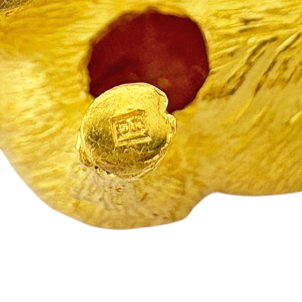 K24 Yellow Gold Ox (Zodiac) Figurine — Solid Gold Eto Sculpture — Approx. 29.1 g — Japanese Luxury Collectible