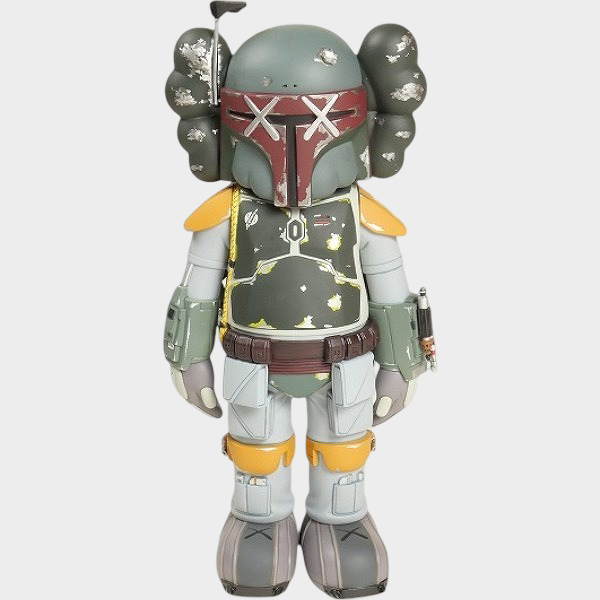 KAWS x Star Wars Boba Fett Companion Figure Medicom Toy KAWS Version Art Collectible