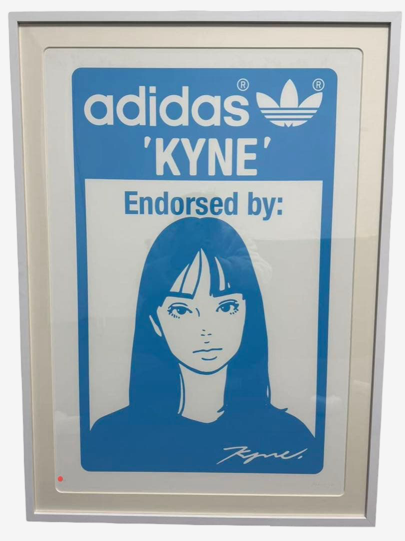 KYNE adidas Stan Smith Silkscreen Print ED30 Signed Contemporary Japanese Street Art Large Framed Artwork