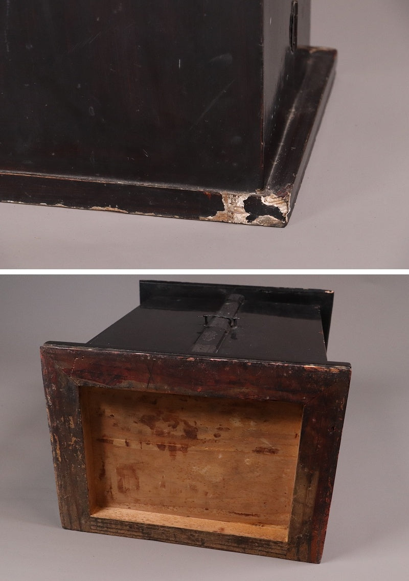 Kobo Daishi (Kukai) Seated Zushi Shrine — Polychrome Wood Portable Altar, Early-Modern Japan, Temple Provenance Style, 48cm Zushi Cabinet