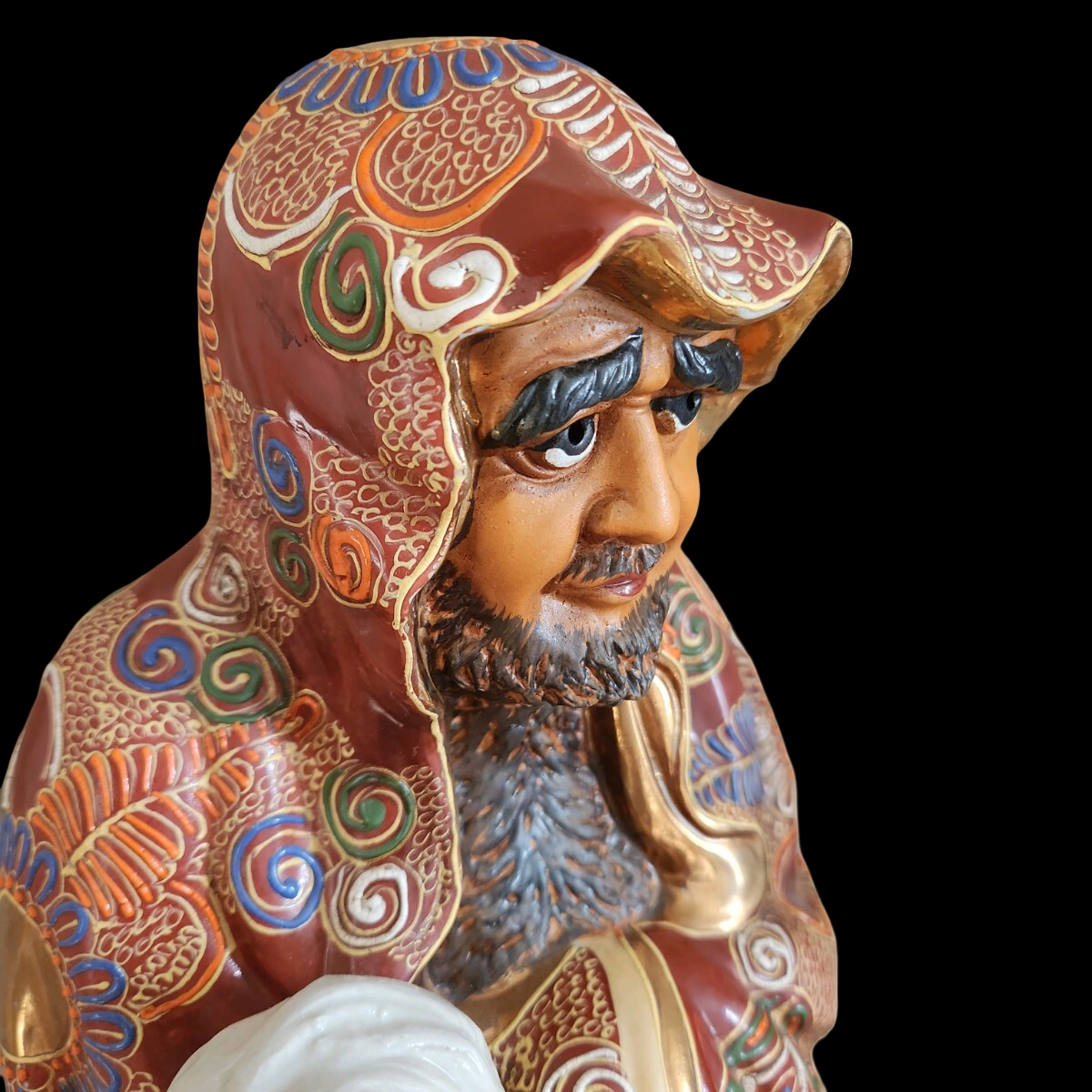 Kutani Ware Daruma Daishi Figure 47cm | Lucky Prosperity Statue