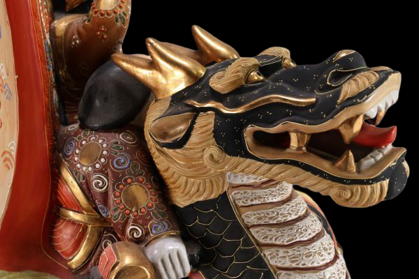 Kutani Ware Polychrome “Treasure Ship” with Seven Lucky Gods (Shichifukujin) — Display-Scale Prosperity Sculpture — H46 cm