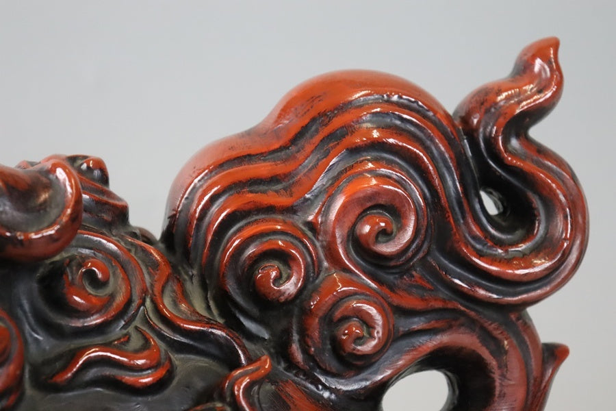 Kutani Ware Shishi Lion Figure | Polychrome Ceramic Guardian Sculpture | Approx. 32.7 cm