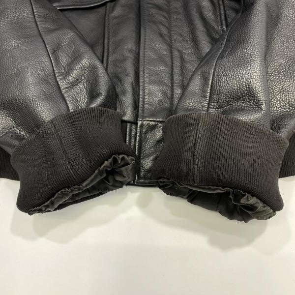 LA ROCKA Jive Pilot Leather Flight Jacket Black L Rockabilly Skull Rising Sun Punk Biker Aviator Jacket Japan