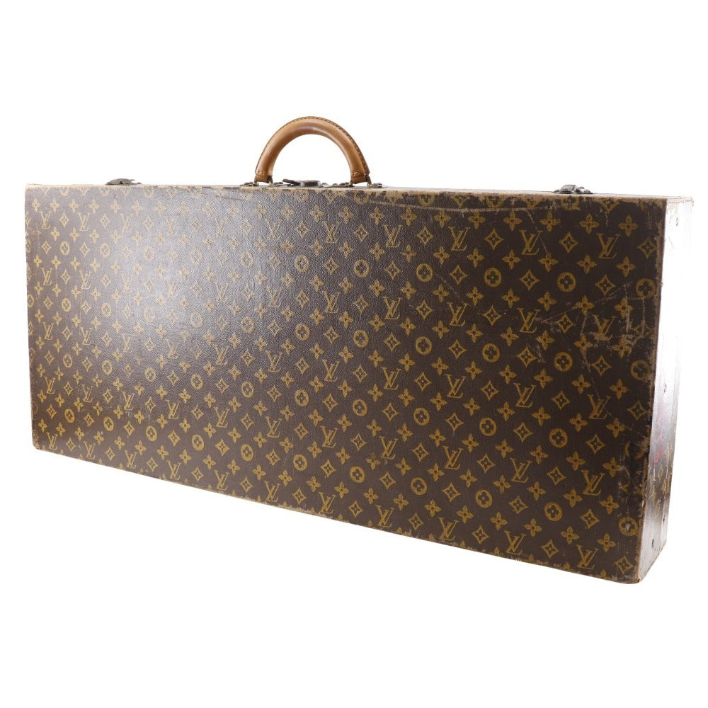 Louis Vuitton Antique Monogram Canvas Hard Trunk Large Brown – Rare Collectible LV Vintage Travel Case