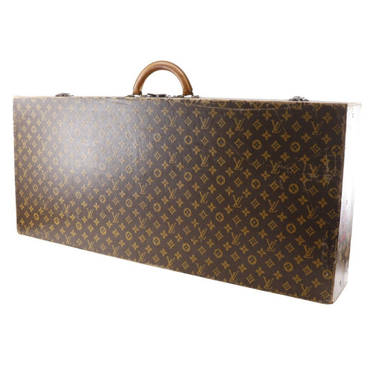 Louis Vuitton Antique Monogram Canvas Hard Trunk Large Brown – Rare Collectible LV Vintage Travel Case