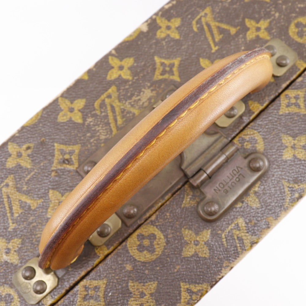 Louis Vuitton Antique Monogram Canvas Hard Trunk Large Brown – Rare Collectible LV Vintage Travel Case