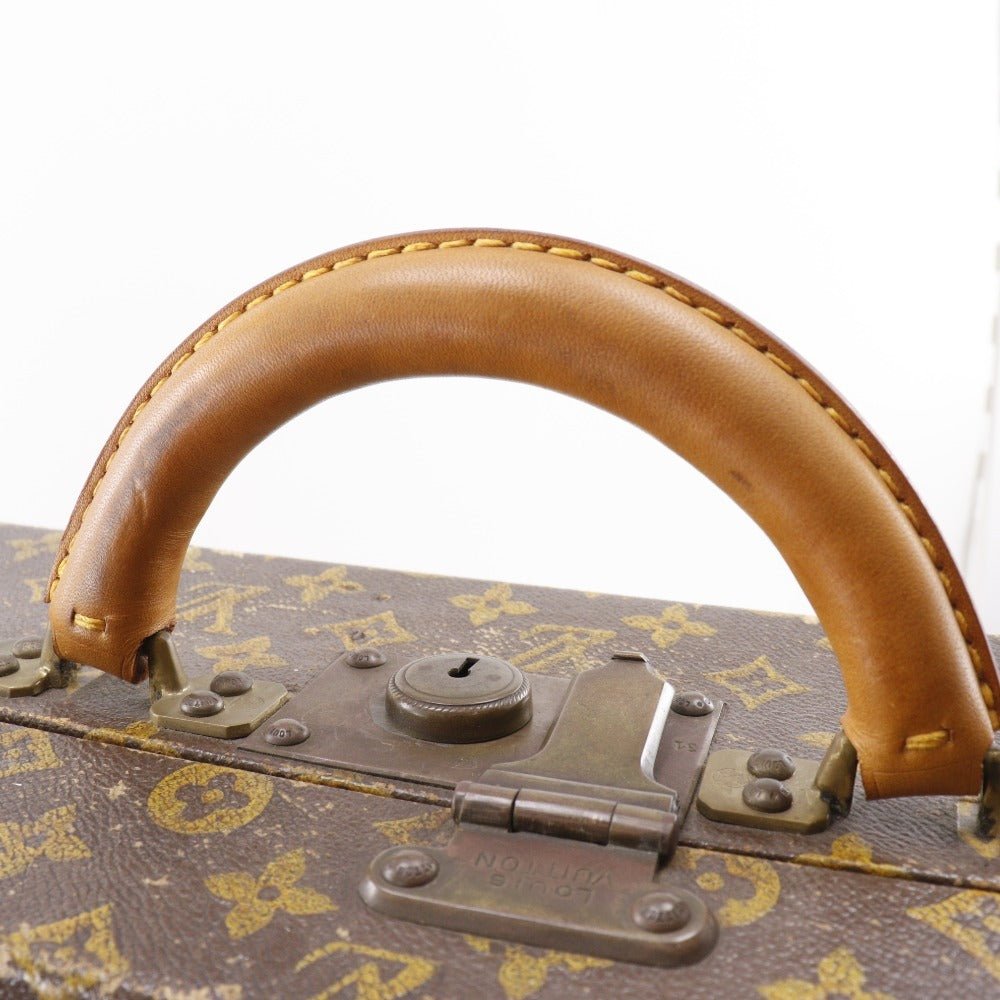 Louis Vuitton Antique Monogram Canvas Hard Trunk Large Brown – Rare Collectible LV Vintage Travel Case