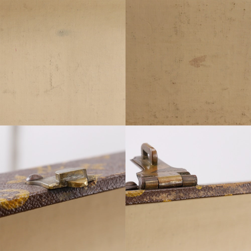 Louis Vuitton Antique Monogram Canvas Hard Trunk Large Brown – Rare Collectible LV Vintage Travel Case