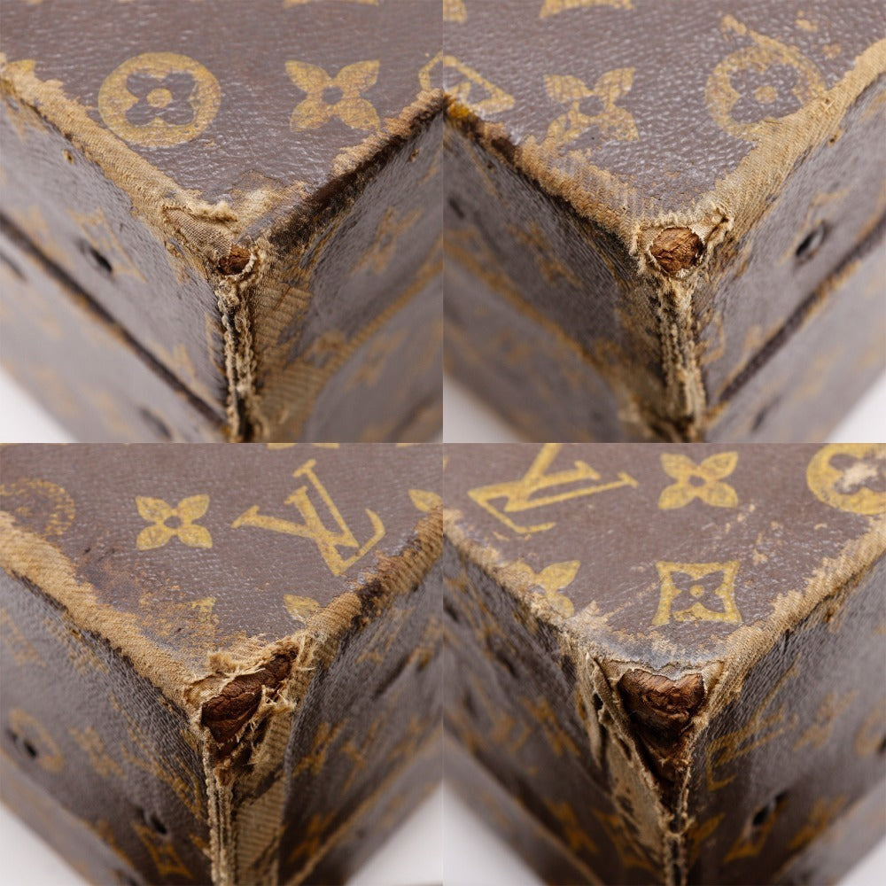 Louis Vuitton Antique Monogram Canvas Hard Trunk Large Brown – Rare Collectible LV Vintage Travel Case