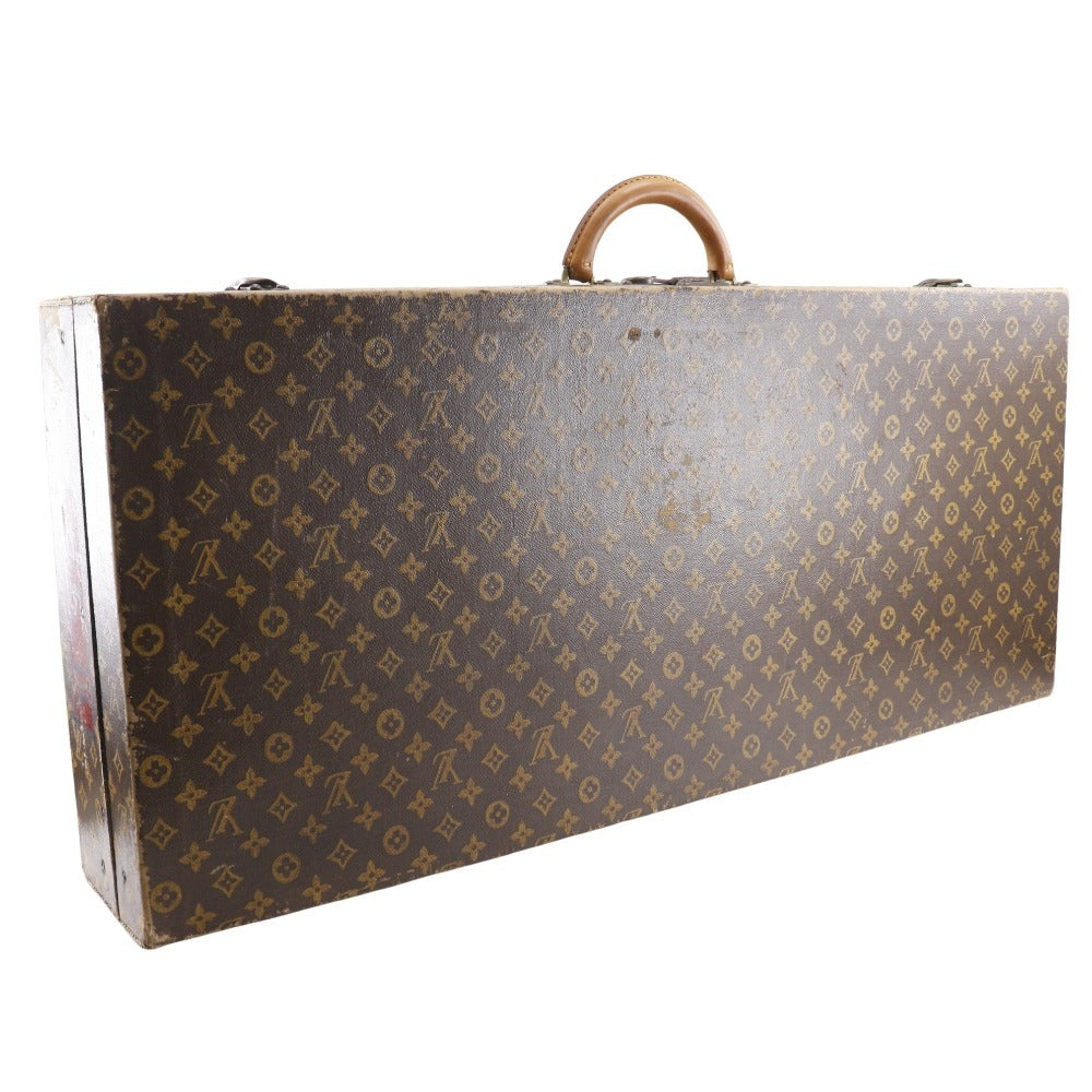 Louis Vuitton Antique Monogram Canvas Hard Trunk Large Brown – Rare Collectible LV Vintage Travel Case